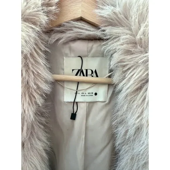 ZARA Faux Fur Cropped Jacket - Picture 8 of 8